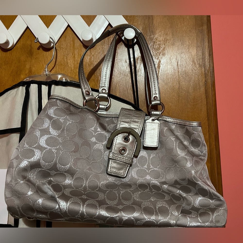 Grey Coach Handbag